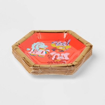 20ct Paper Year of the Rabbit and Cat Snack Plates | Target