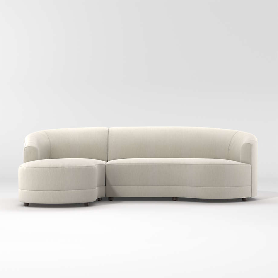 Infiniti 2-Piece Curve Back Sectional Sofa + Reviews | Crate & Barrel | Crate & Barrel