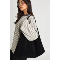 boohoo Women's Faux Suede Tote Bag in Black | Glass/Suede | boohoo (US & Canada)