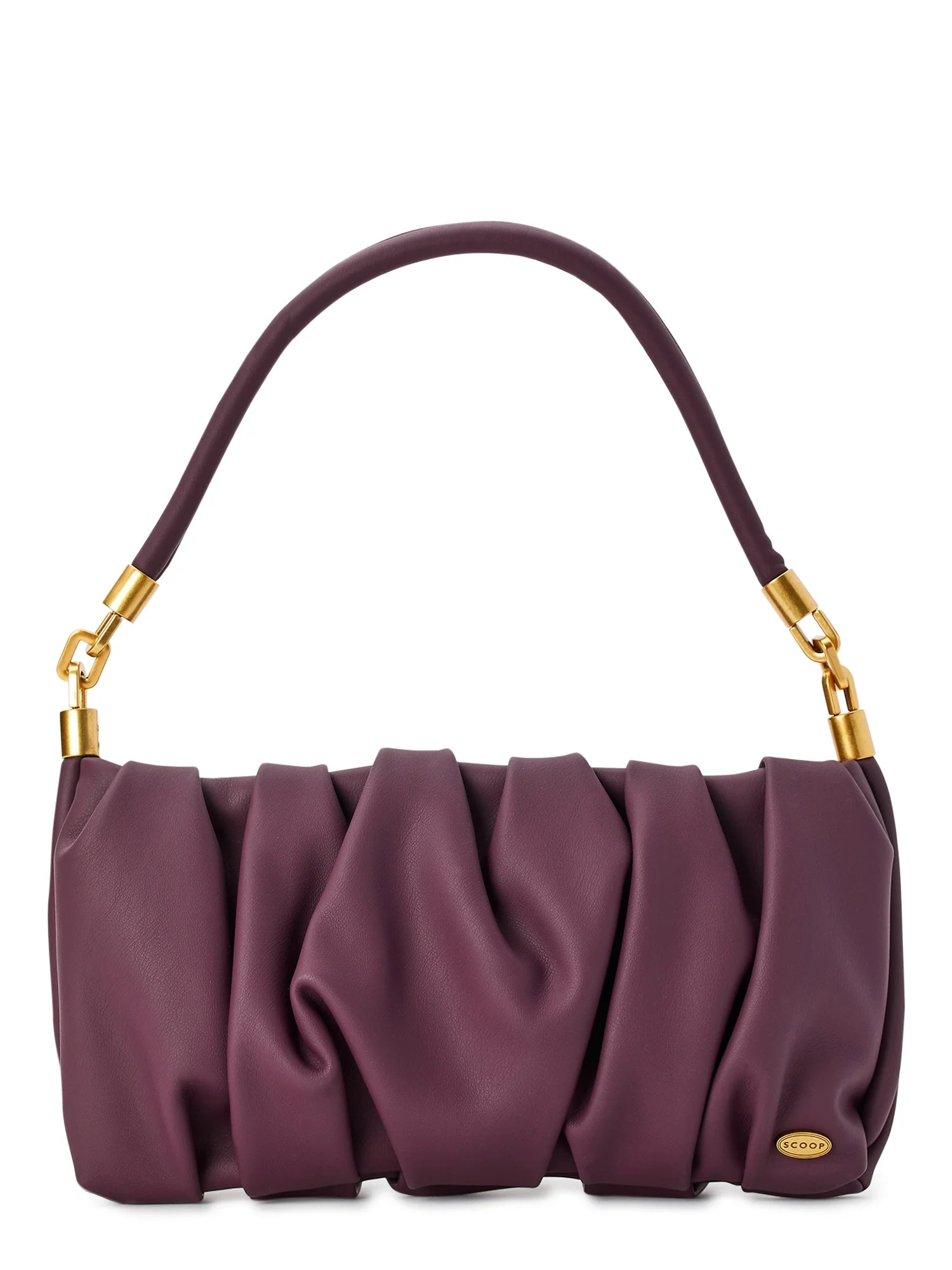 Scoop Women's Ruched Shoulder Bag Purple - Walmart.com | Walmart (US)
