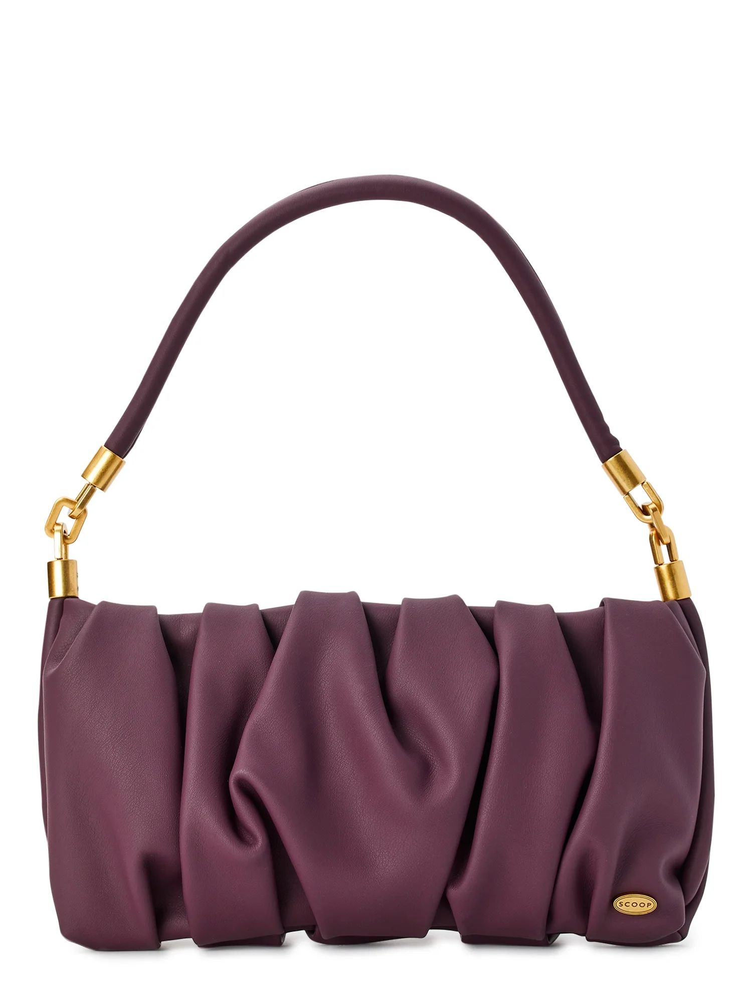 Scoop Women's Ruched Shoulder Bag Purple | Walmart (US)
