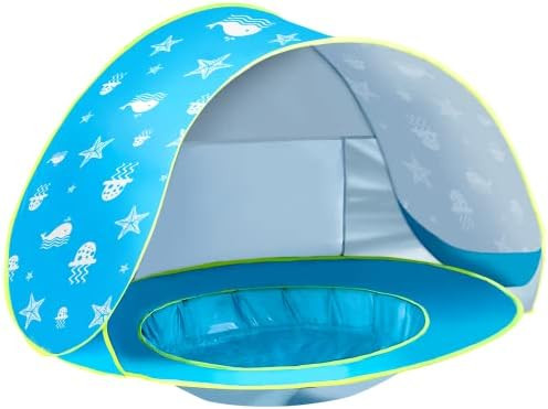 Monobeach Baby Beach Tent Pop Up Portable Shade Pool UV Protection Sun Shelter for Infant | Amazon (US)