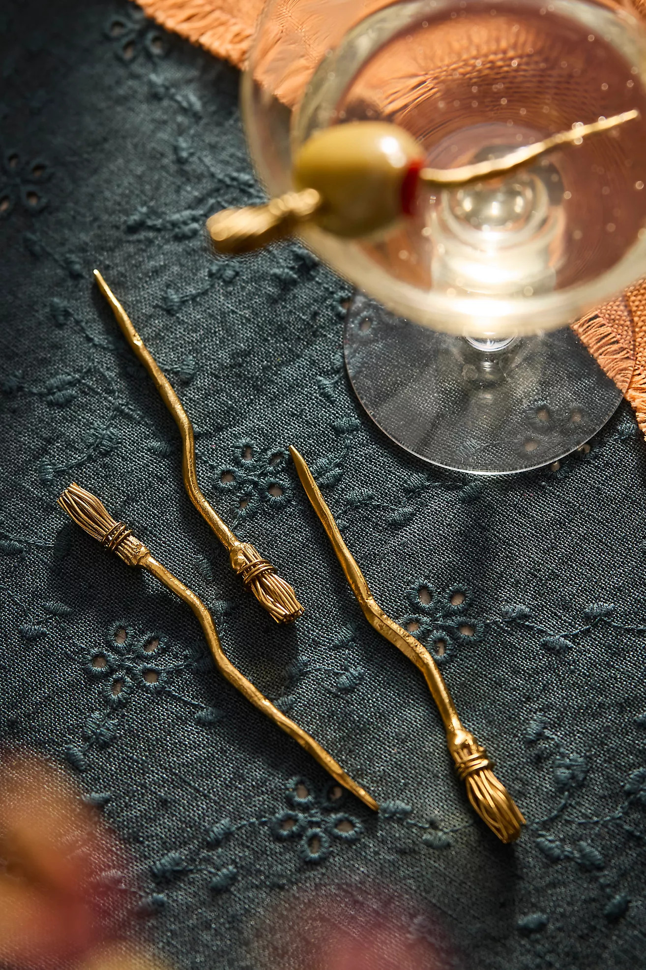 Witchy Broom Cocktail Picks, Set of 4 | Anthropologie (US)