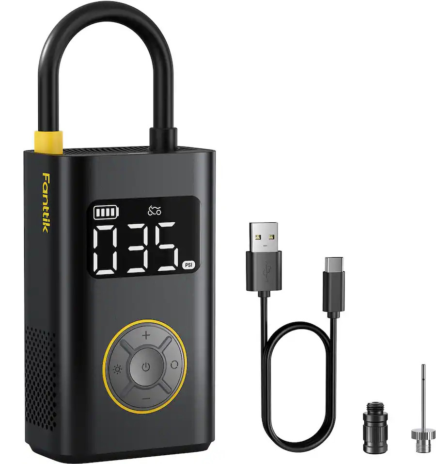 Fanttik - X9 Pro Portable Tire Inflator & Air Compressor for Car, Motorcycle, Bike - Black | Best Buy U.S.