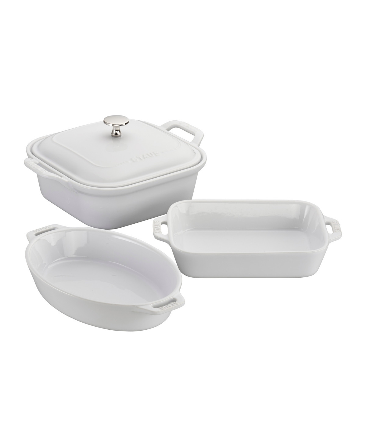 Staub Ceramics 4-Piece Mixed Baking Dish Set - White | Macy's