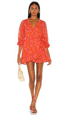 Lovers and Friends Reston Wrap Dress in Mitzy Ditsy from Revolve.com | Revolve Clothing (Global)