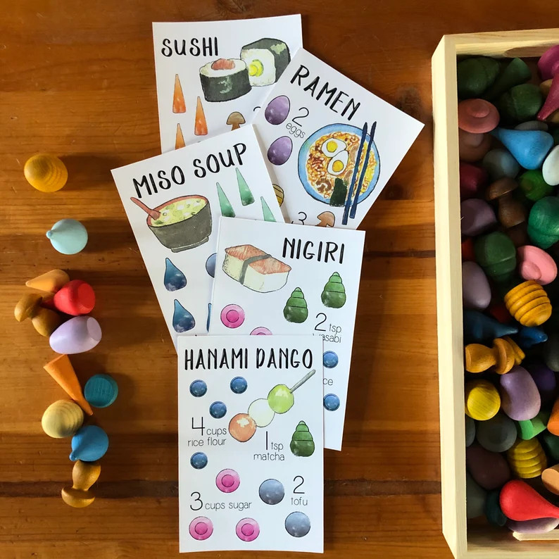 Mandala Recipe Cards / Japanese Cuisine / Waldorf Recipes / - Etsy | Etsy (US)