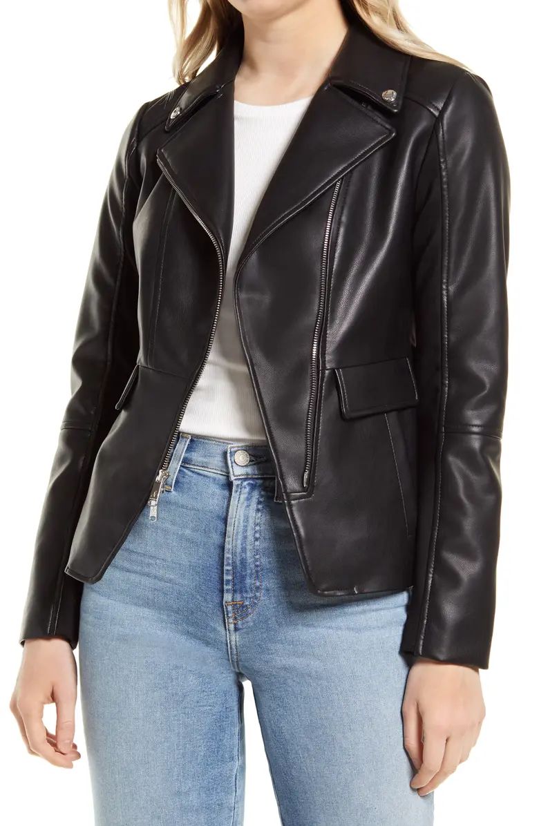 Asymmetrical Faux Leather Moto Jacket | Nordstrom