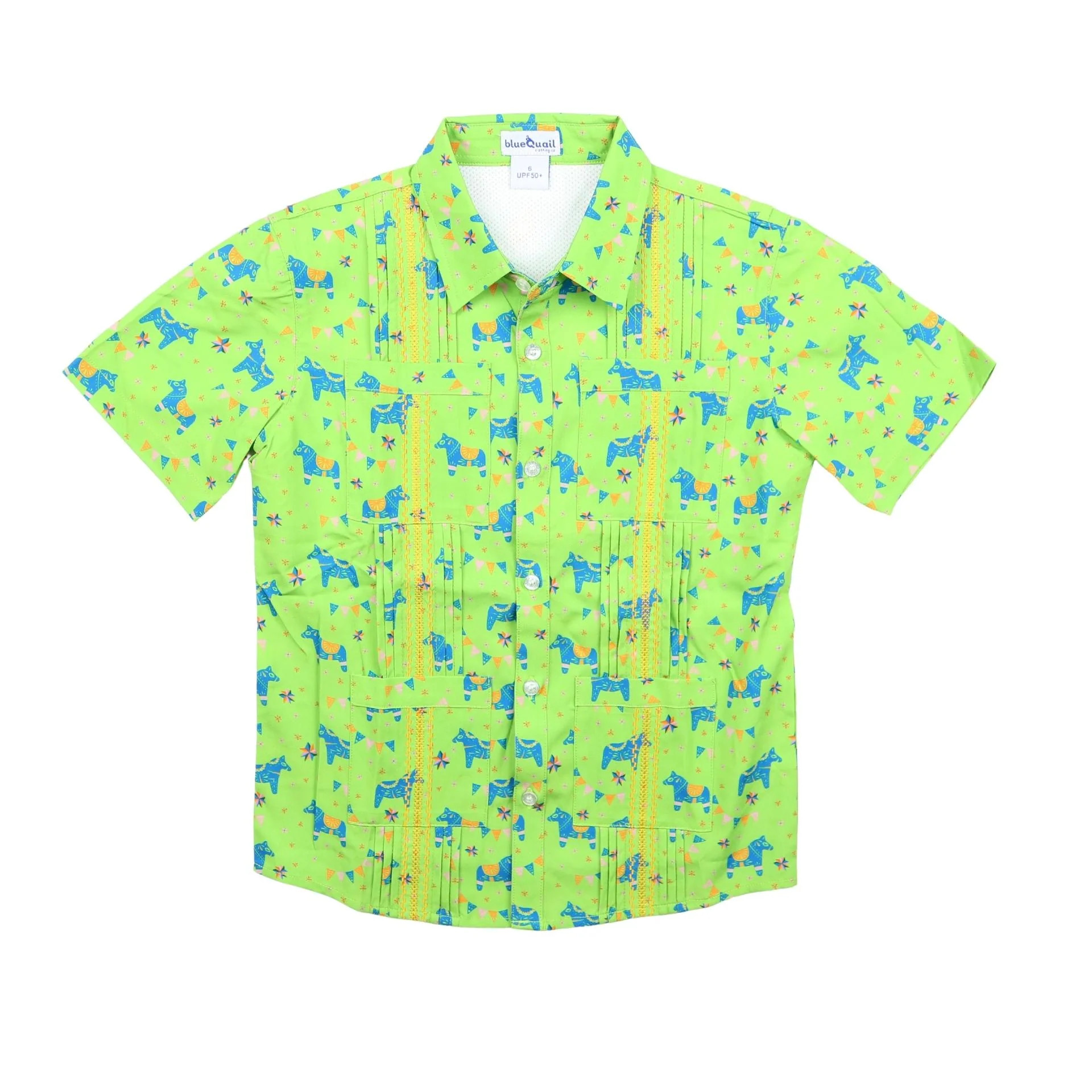 Citrus Lattice Short Sleeve Shirt - Guayabera Collection | BlueQuail Clothing Co. | BlueQuail Clothing Co.