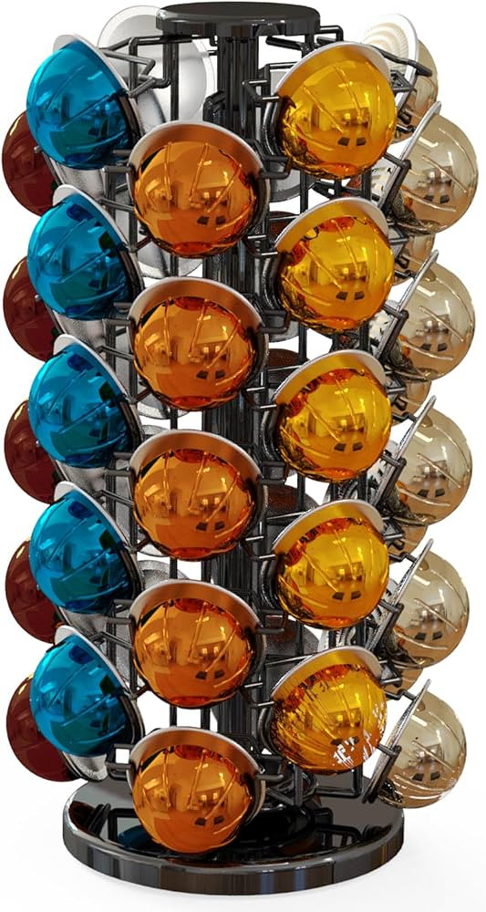 BLACKSMITH FAMILY Coffee Pods Holder Organizer, 360 Degrees Revolving Pod Carousel Compatible for... | Amazon (US)
