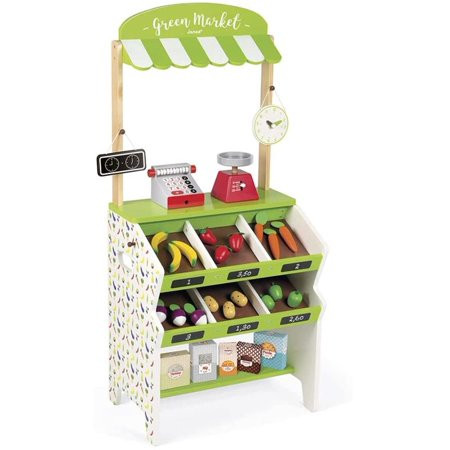 Play Food Green Market Wooden Grocery Stand 38 Kid S Us Size 4-5T One Color | Walmart (US)