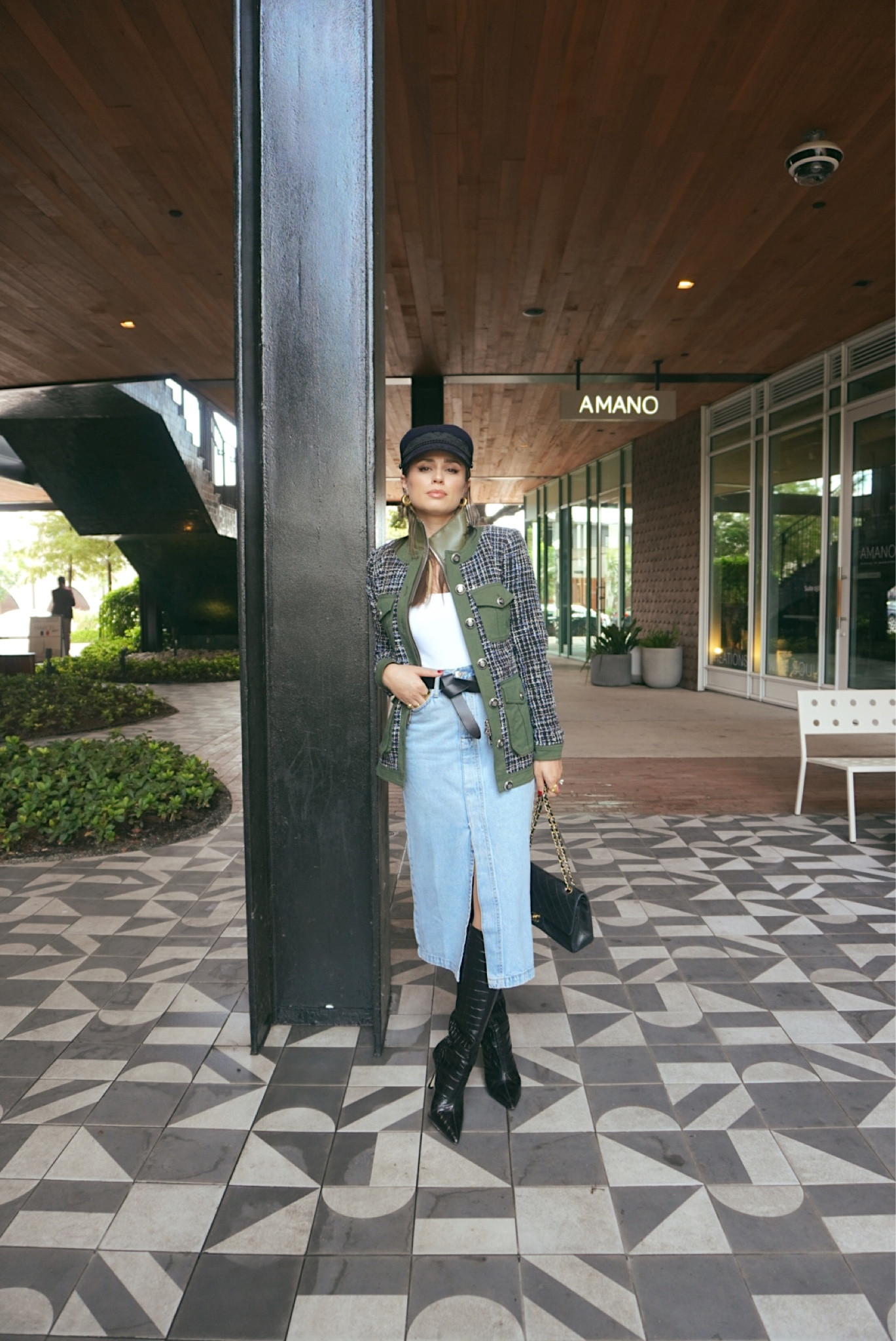 Fall outfit // fall work outfit // work outfit // Veronica beard // denim midi skirt // tweed jacket // Larroude 

#LTKstyletip #LTKworkwear #LTKSeasonal