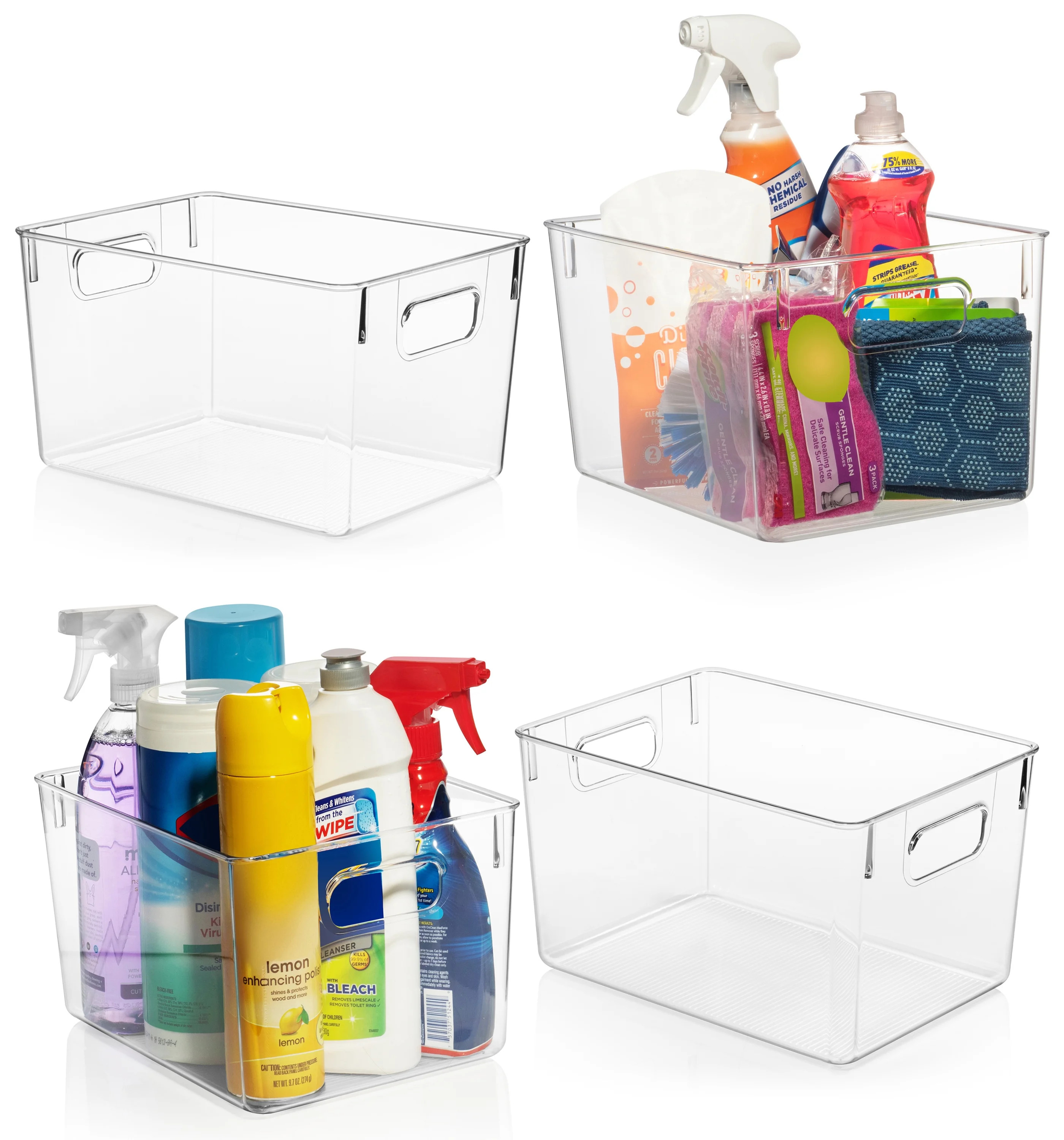 ClearSpace Plastic Storage Bins – Perfect Kitchen Organization or Pantry Storage – Fridge Org... | Walmart (US)