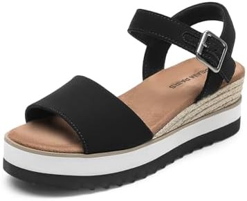 DREAM PAIRS Women's Platform Wedge Sandals Ankle Strap Open Toe Comfortable Dressy Summer Shoes F... | Amazon (CA)