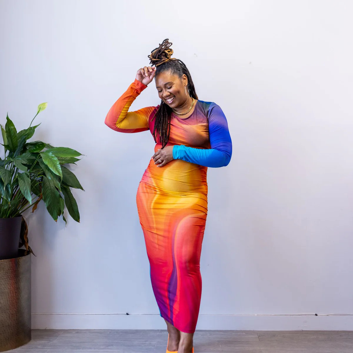 Whitney Long Sleeve Dress - Chapur (Printed to Order) | Dressed in Joy | Dressed in Joy