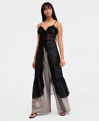 Women's Ruffled Lace Dress, Macy's Exclusive | Macy's