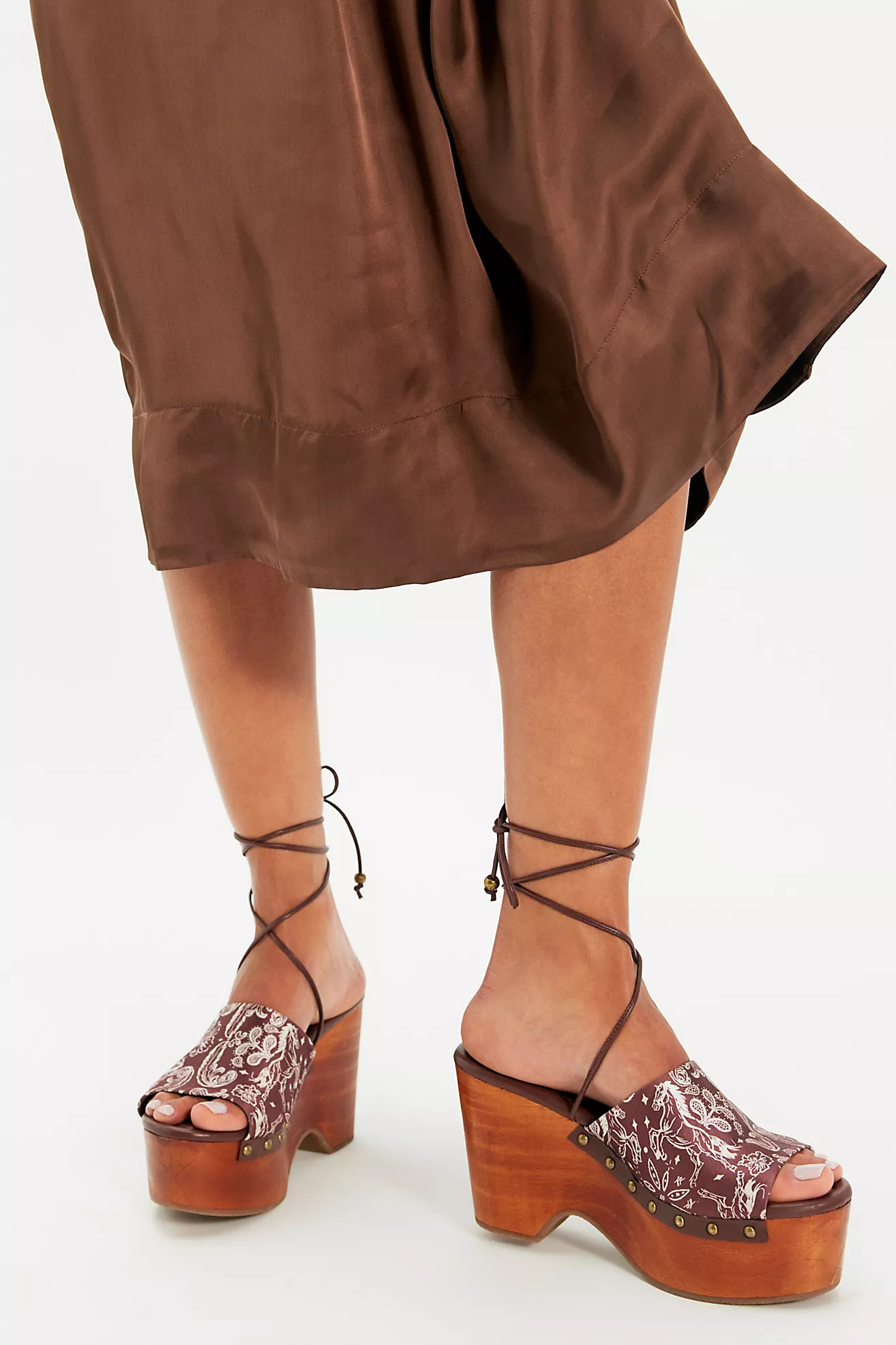 Front Row Printed Wrap Clogs | Free People (Global - UK&FR Excluded)