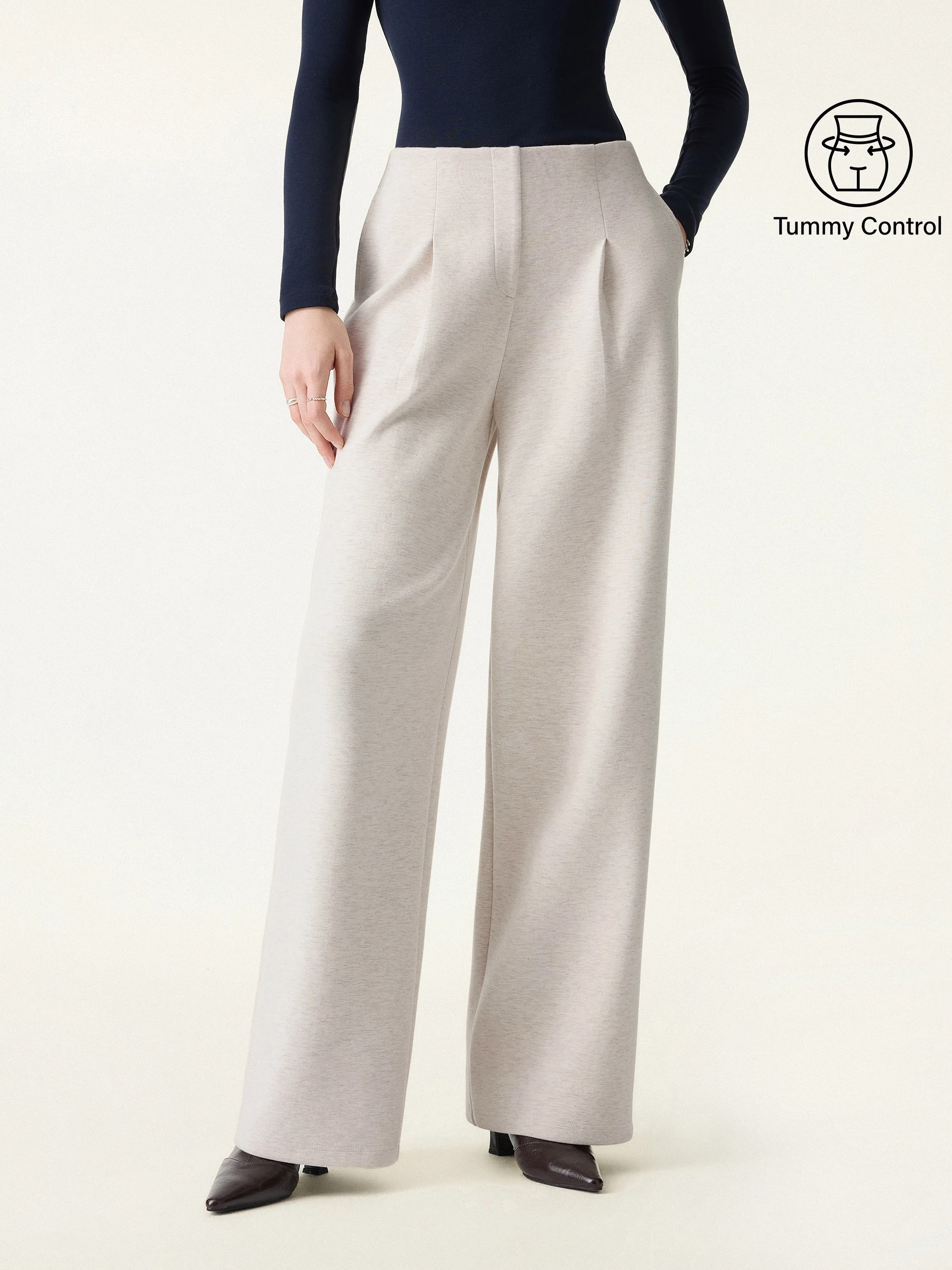 Tummy-Control Mid Rise Straight Leg Pull-on Pants | OGLmove