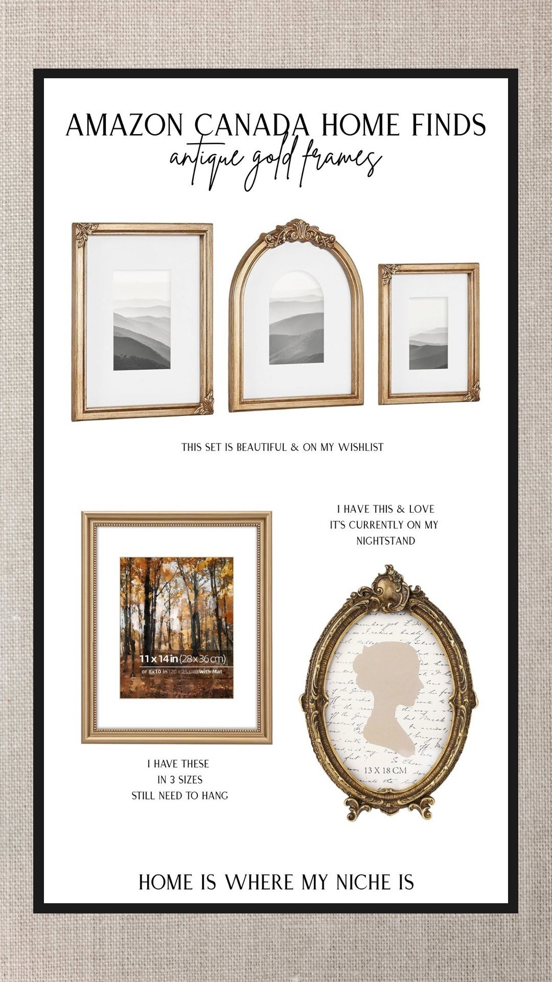H O M E / antique gold frames

Amazon Canada | Vintage | Ornate | Brass | Beaded | Arched | Oval

#LTKcanada #LTKsale #LTKhome