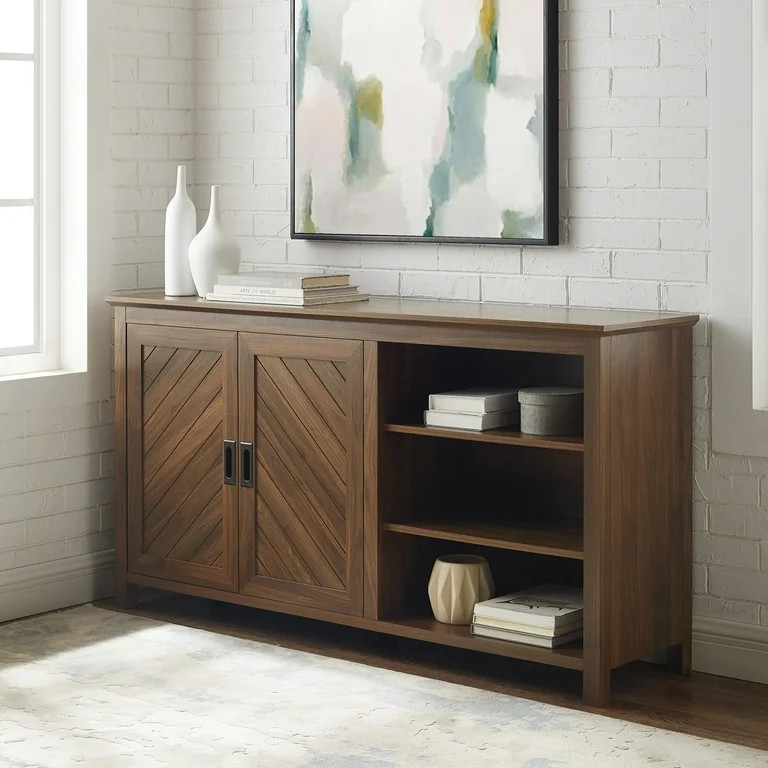 Manor Park Transitional 2 Door Sideboard, Dark Walnut | Walmart (US)