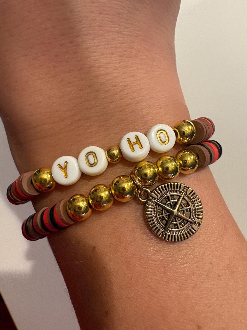 Yo Ho Pirates of the Caribbean Bracelet Stack | Disney-inspired Pirate Bracelets | Yo Ho Yo Ho St... | Etsy (US)