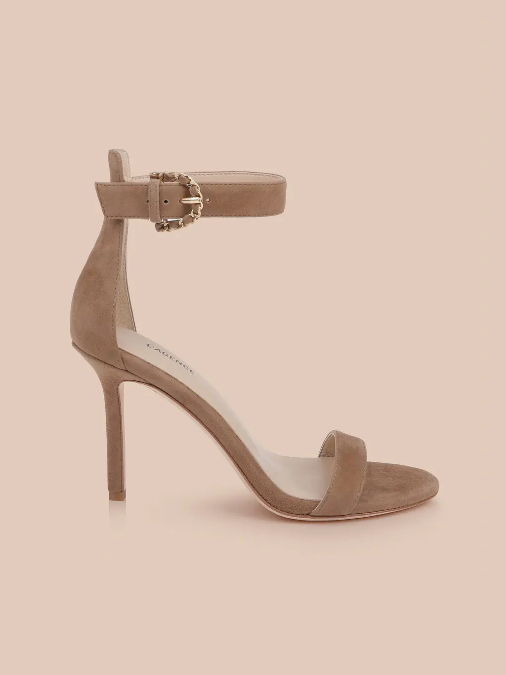 Gisele Suede Sandal in Coffee Suede | L'AGENCE | L'Agence