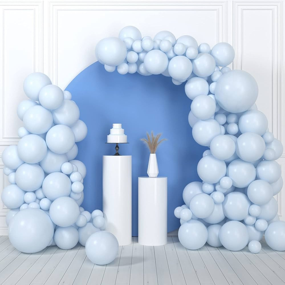 HOUSE OF PARTY Pastel Blue Balloons - Light Blue Balloons 5/12/18 Inch, Baby Blue Balloons Garlan... | Amazon (US)
