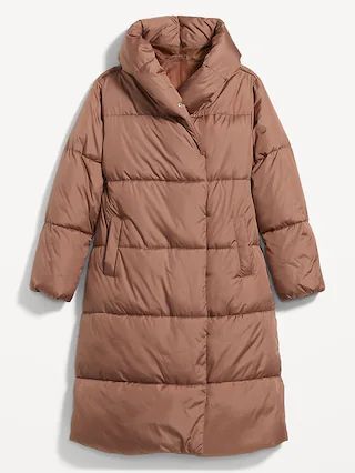 Water-Resistant Long Hooded Puffer Coat for Women | Old Navy (US)