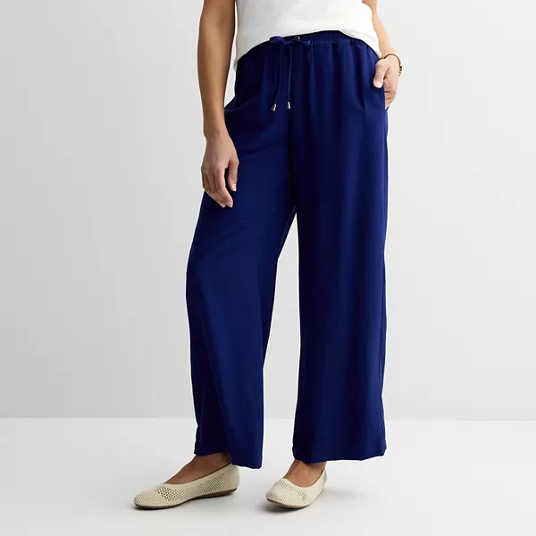 Women's Nine West Soft Pull-On Wide Leg Pants | Kohl's