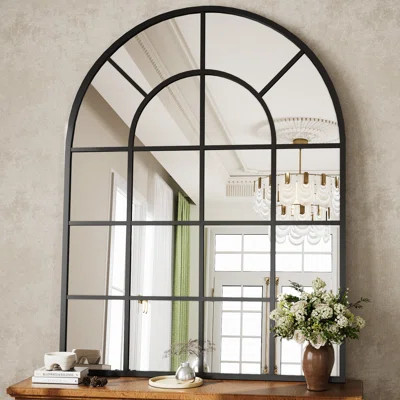 Arched Wall Mirror Aluminum Alloy Window Pannel Mirror Wall Decor | Wayfair North America