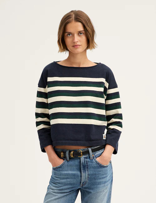 The Rugby Boatneck Long-Sleeve Tee in Club Cotton | Madewell