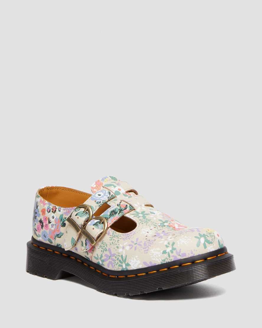 8065 Floral Mash Up Leather Mary Jane Shoes | Dr Martens (UK)