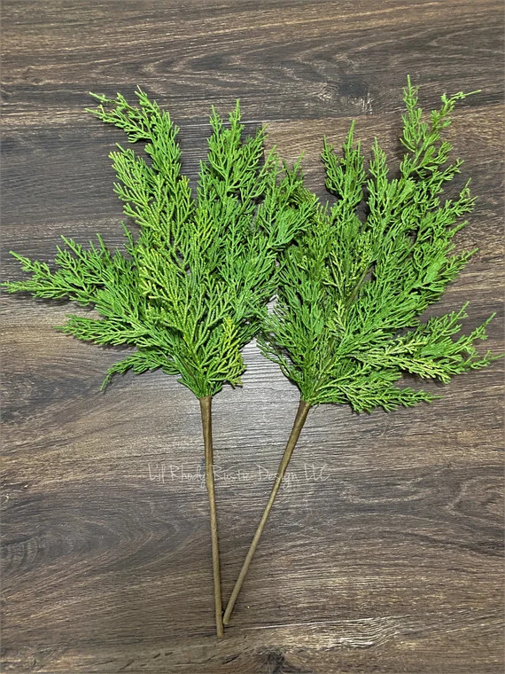 Realistic 24" Cedar Spray/Stem-Winter Greenery-Faux Christmas Greenery-Holiday Home Decor-Artific... | Etsy (US)