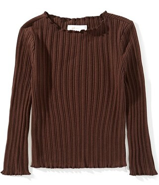GB Little Girls Long Sleeve Ribbed Mock Neck Top | Dillard's | Dillard's