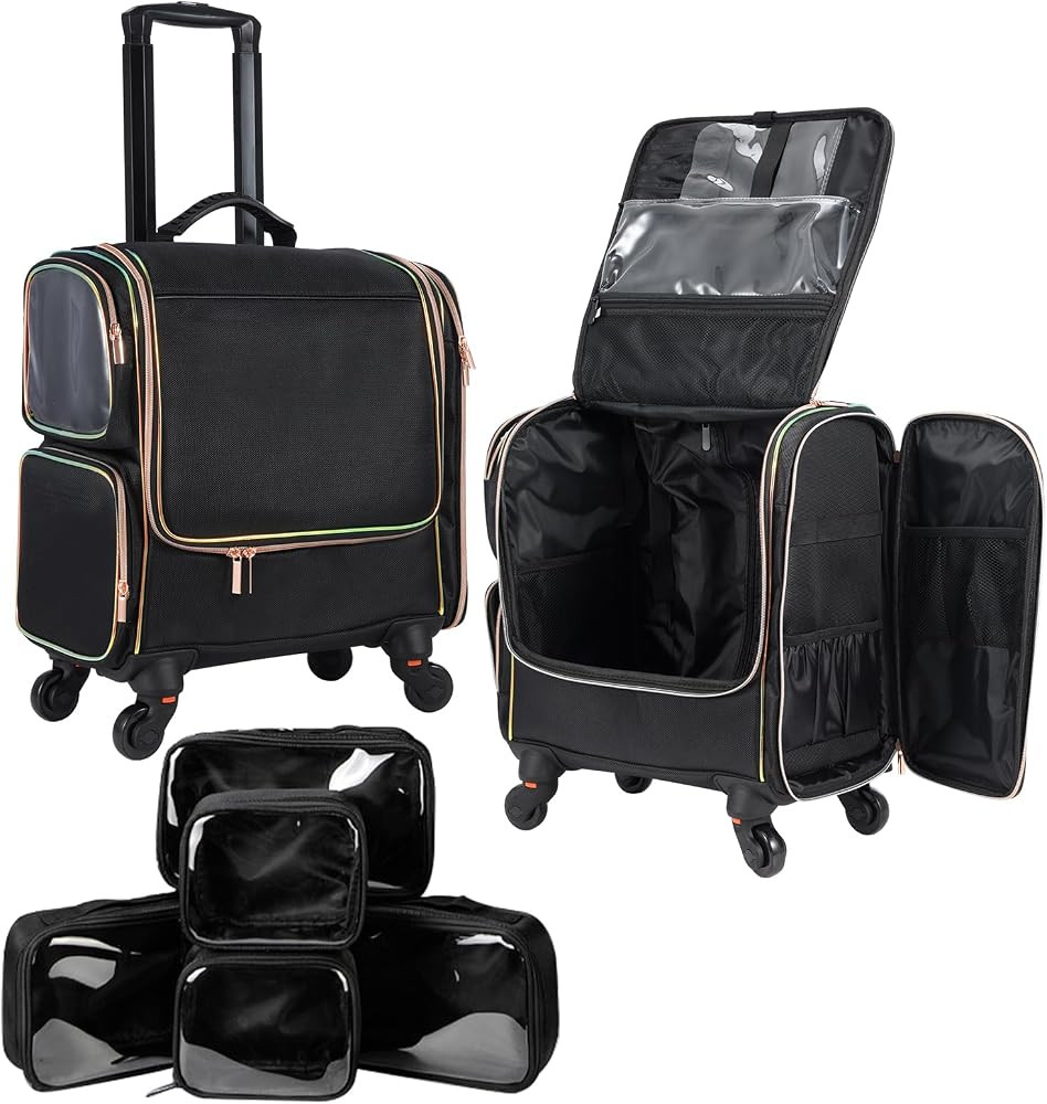 Stagiant Rolling Makeup Train Case, Professional Makeup Case, Travel Cosmetic Organizer Make Up S... | Amazon (US)