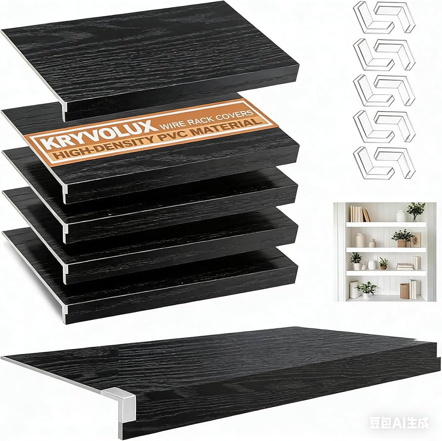 5 Pcs Wire Rack Covers 26x16x3 inch PVC Pantry Shelf Cover 0.31 inch Thick Removable Closet Wire ... | Amazon (US)