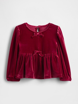 Baby & Toddler Velour Bow Top | Gap (US)
