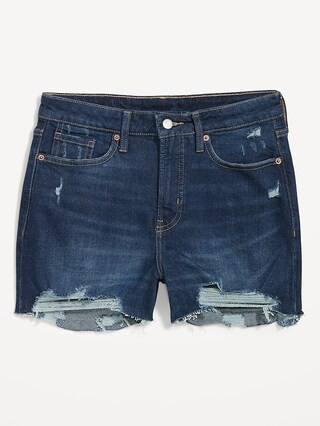 High-Waisted O.G. Straight Cut-Off Jean Shorts for Women -- 3-inch inseam | Old Navy (US)