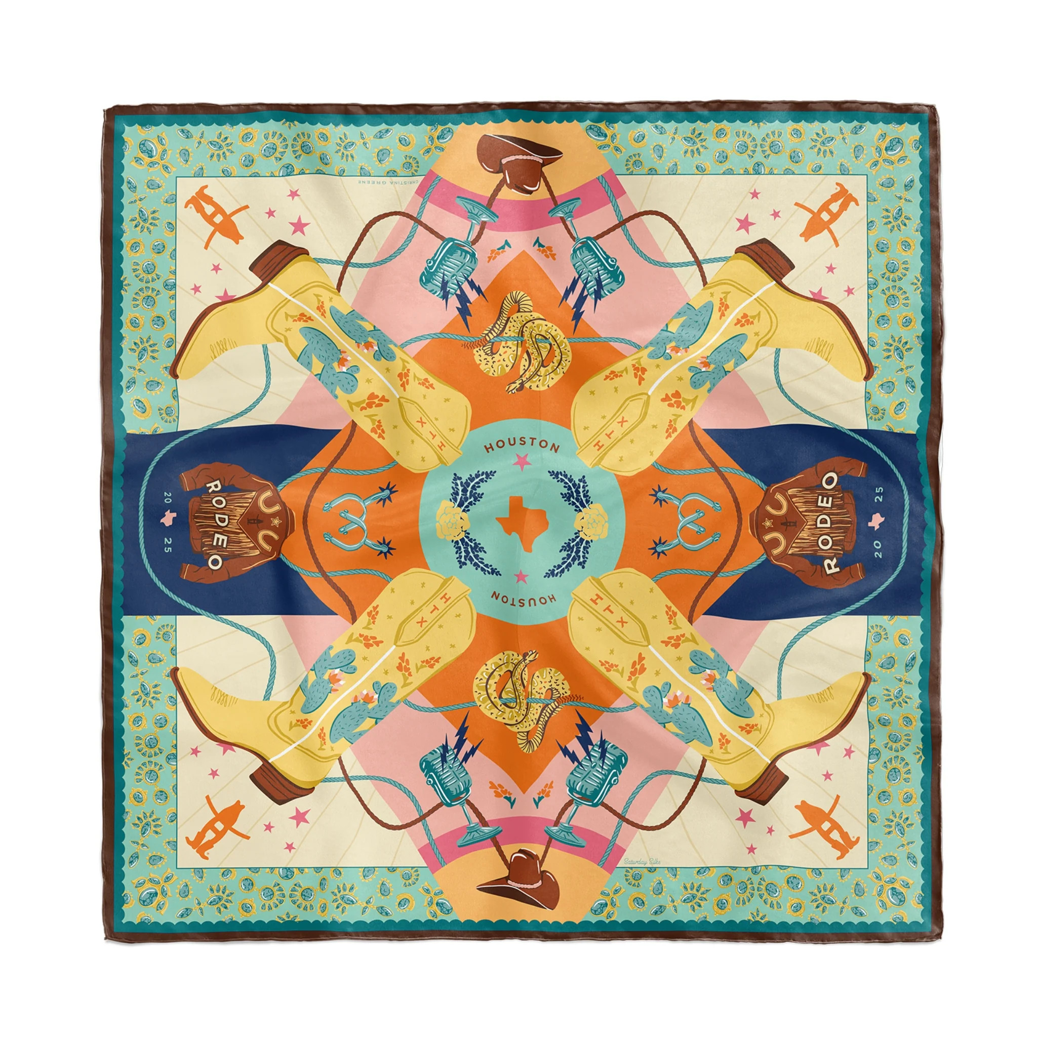 2025 Houston Rodeo Scarf - Christina Greene x Saturday Silks | Christina Greene 