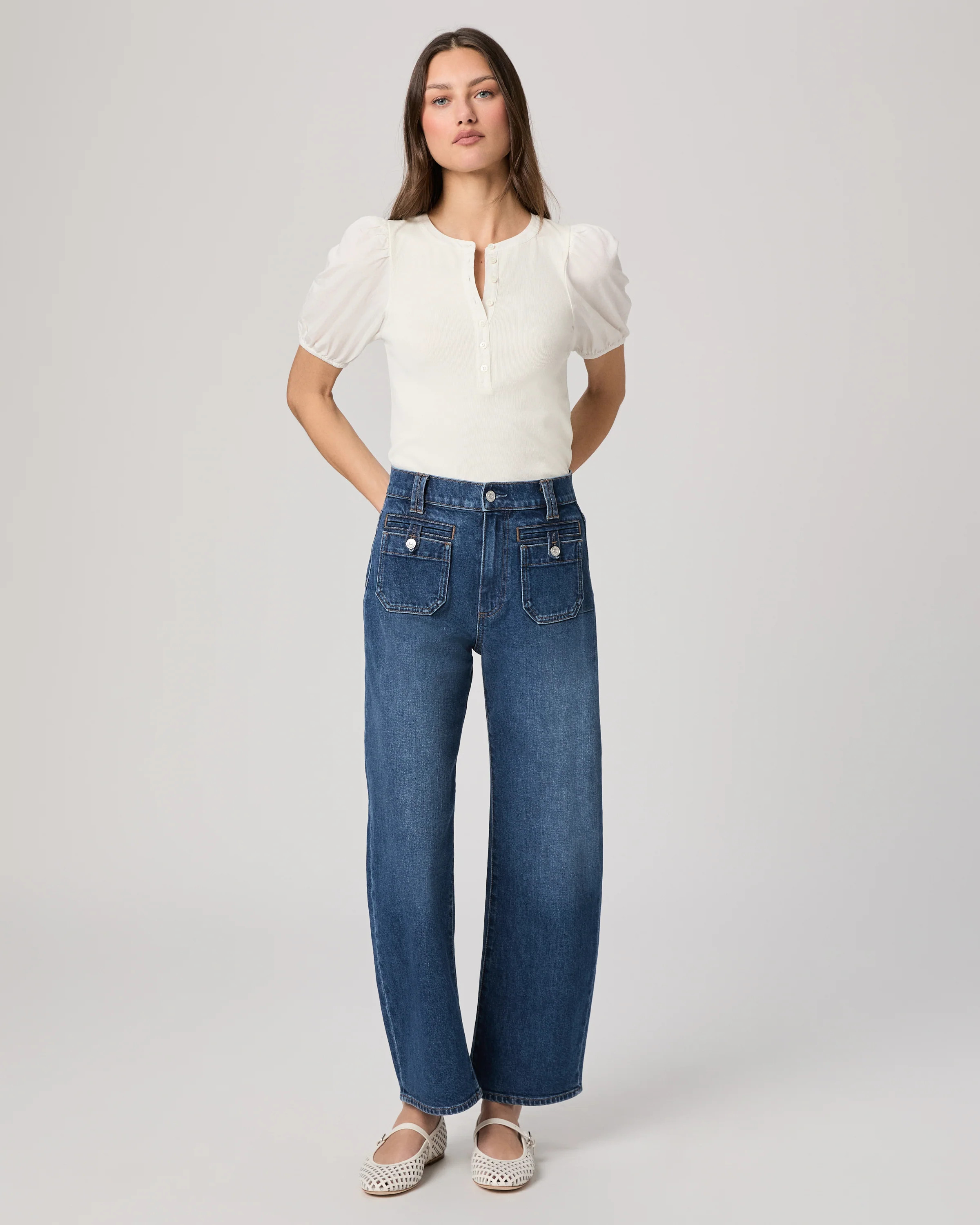 Arellia Ankle Barrel Leg Jean | Paige