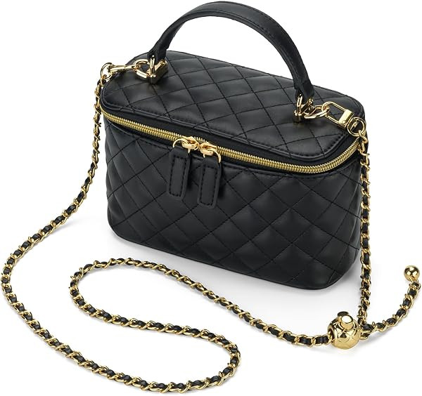 GAYI URBAN Mini Quilted Box Crossbody Bags for Women, Small Square Designer Clutch Purses with Ad... | Amazon (US)