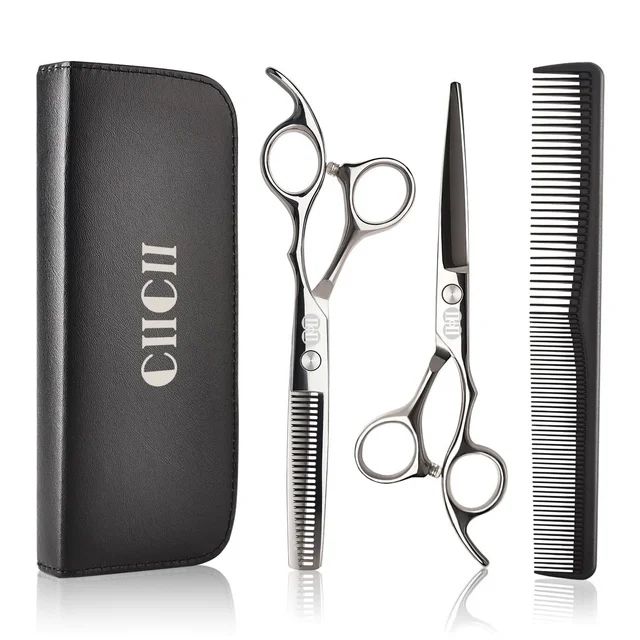 Hair Cutting Scissors Shears Set, CIICII Professional Hairdressing Scissors Kit (Hair Beard Trimm... | Walmart (US)