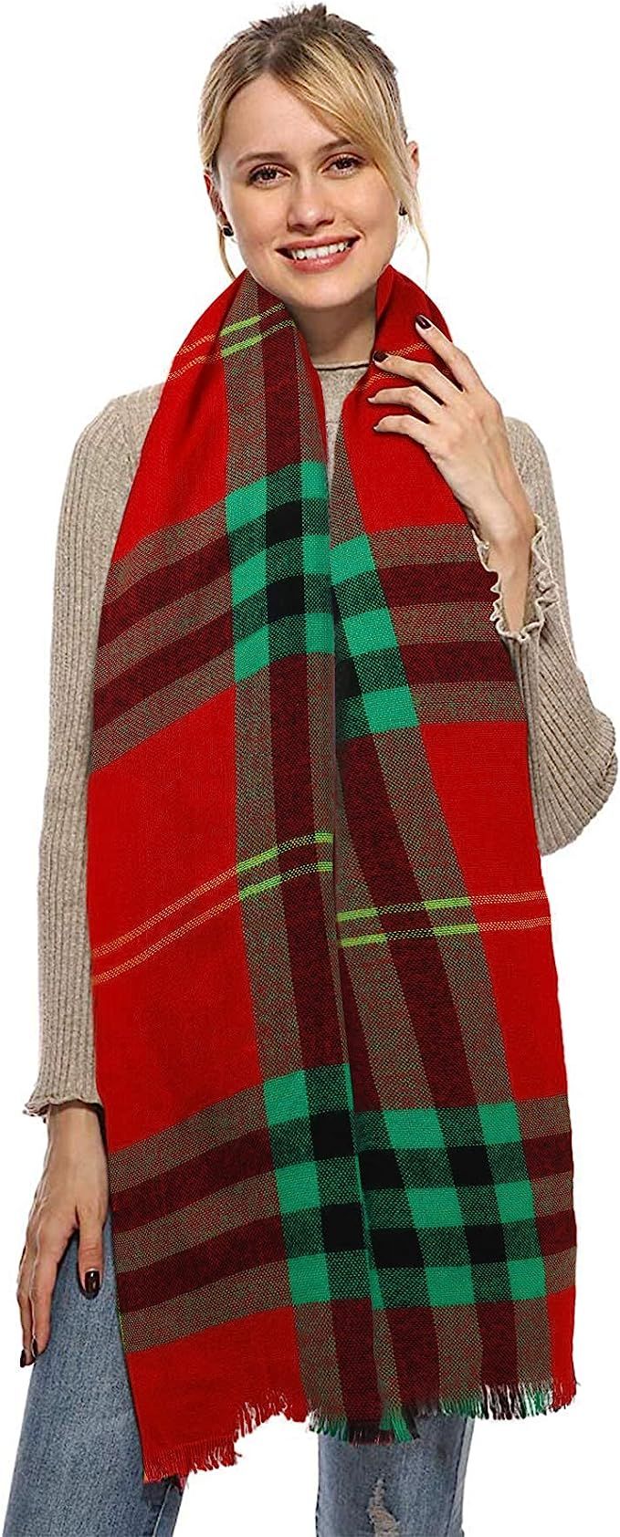 Women Oversized Blanket Scarf, Wrap and Shawl, Warm Pashmina Gifts For Wedding | Amazon (US)