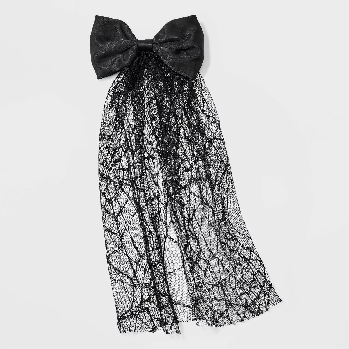 Halloween Lace Tail Satin Bow Salon Hair Clip - Black | Target