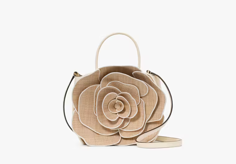 Flora Rose Straw Crossbody | Kate Spade Outlet