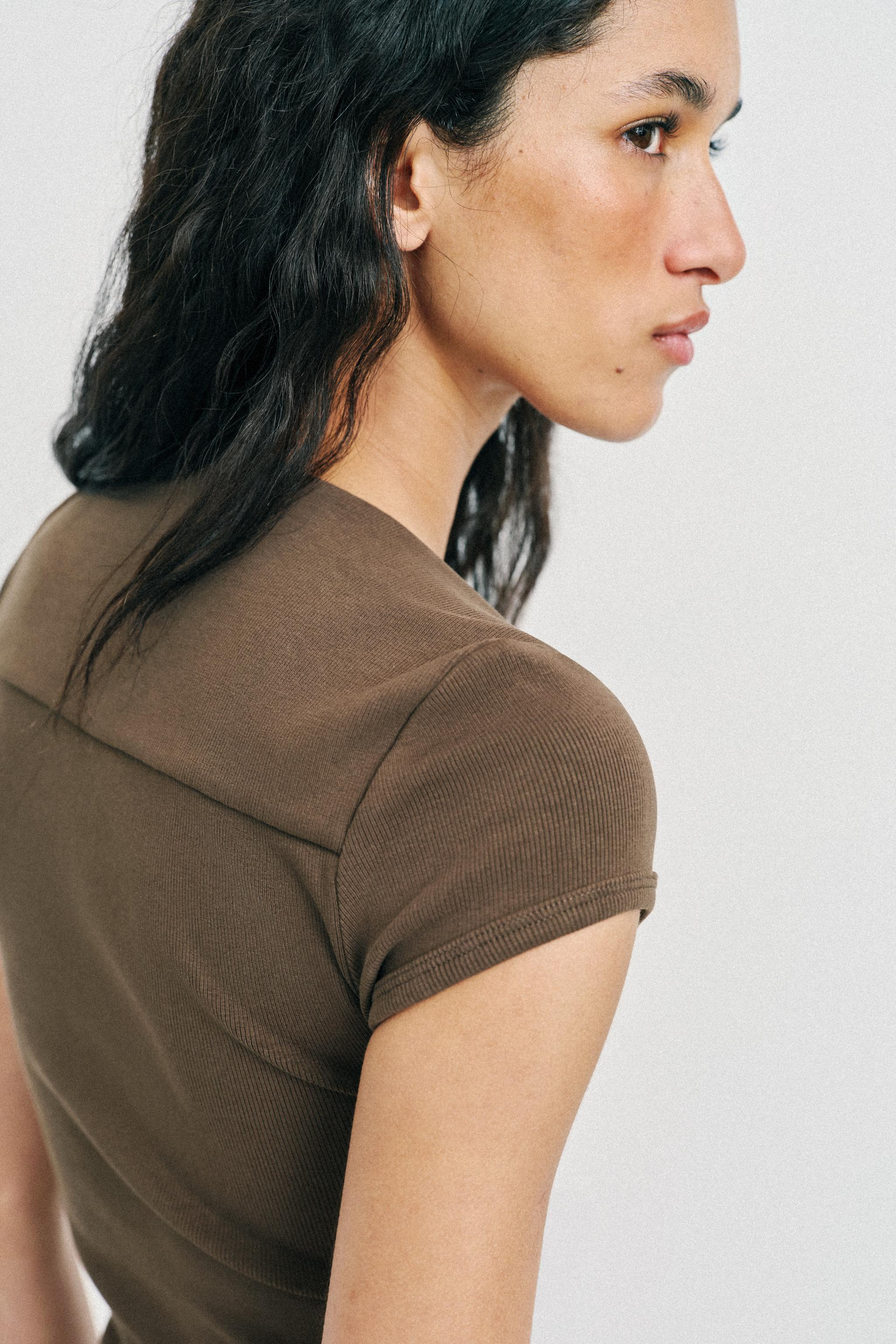 SQUARE NECKLINE TOP | Zara US