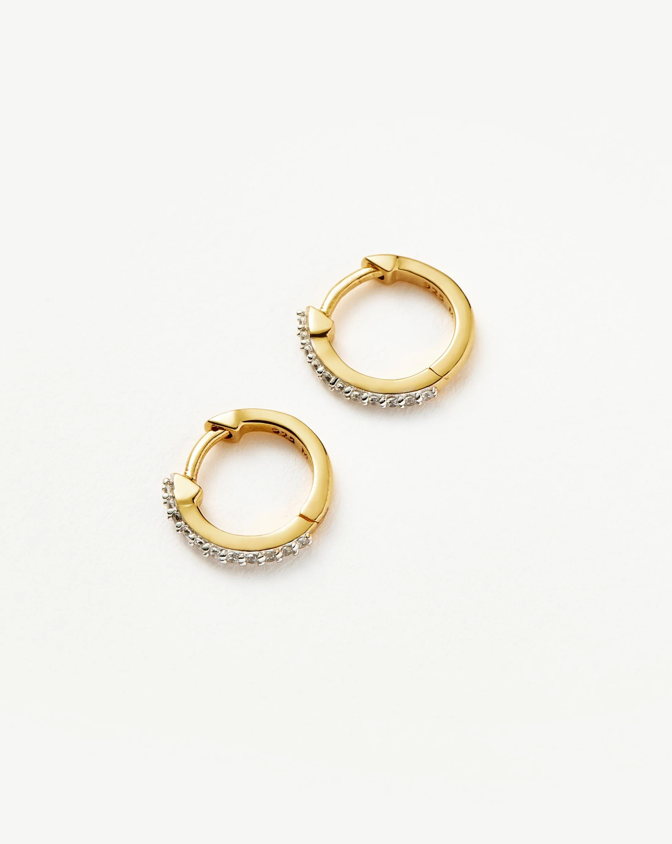 Classic Pave Huggies - 18ct Gold Vermeil/Cubic Zirconia | Missoma UK