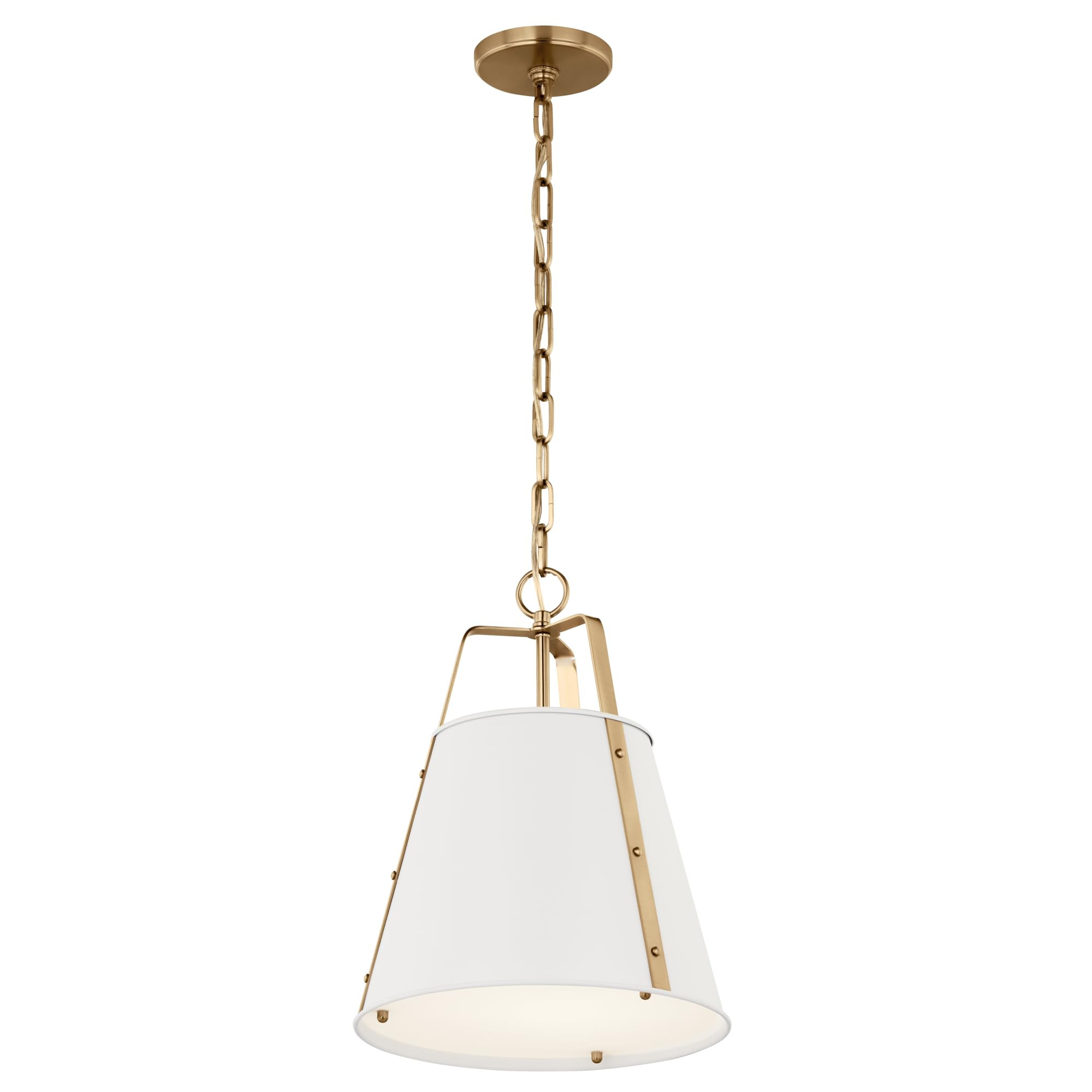 Kichler Etcher 1-Light Pendant, Updated Traditional Light with Etched Painted White Glass Diffuse... | Amazon (US)