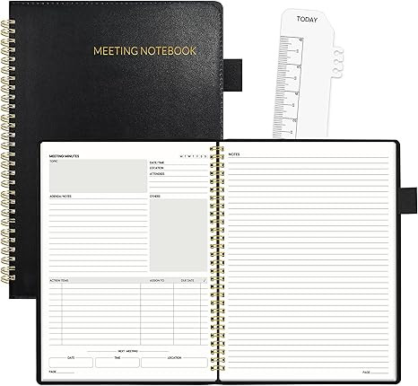 SUNEE Half Meeting Half Note - 7.5"x10" Professional Notebooks for Work - 160 Pages, B5 Size Proj... | Amazon (US)