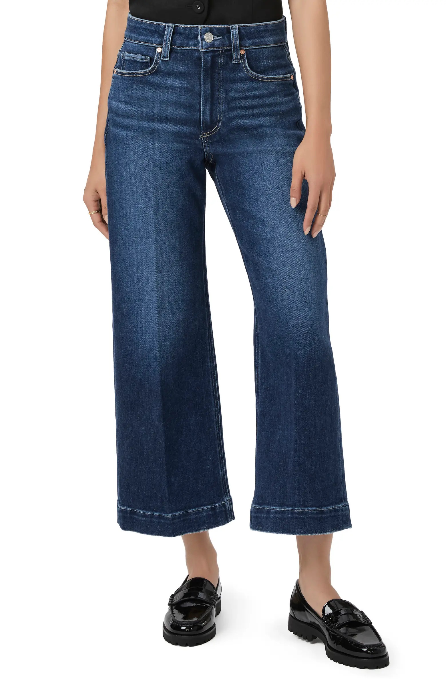 PAIGE Anessa Crop Wide Leg Jeans | Nordstrom | Nordstrom